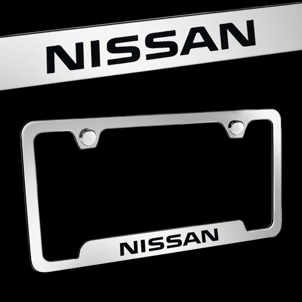 Brand New 1PCS Nissan Chrome Stainless Steel License Plate Frame Officially Licensed