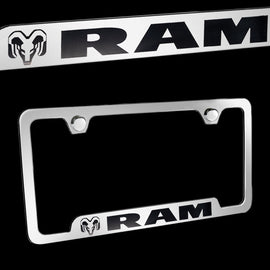 Brand New 1PCS Ram Chrome Stainless Steel License Plate Frame Officially Licensed