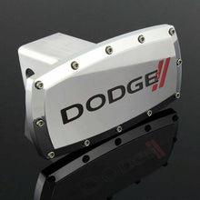 Load image into Gallery viewer, Brand New Dodge Silver Tow Hitch Cover Plug Cap 2&quot; Trailer Receiver Engraved Billet Allen Bolts Official Licensed Products