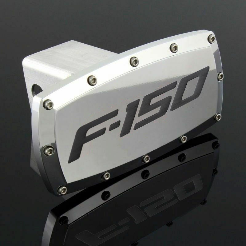 Brand New F150 Silver Tow Hitch Cover Plug Cap 2" Trailer Receiver Engraved Billet Allen Bolts Official Licensed Products