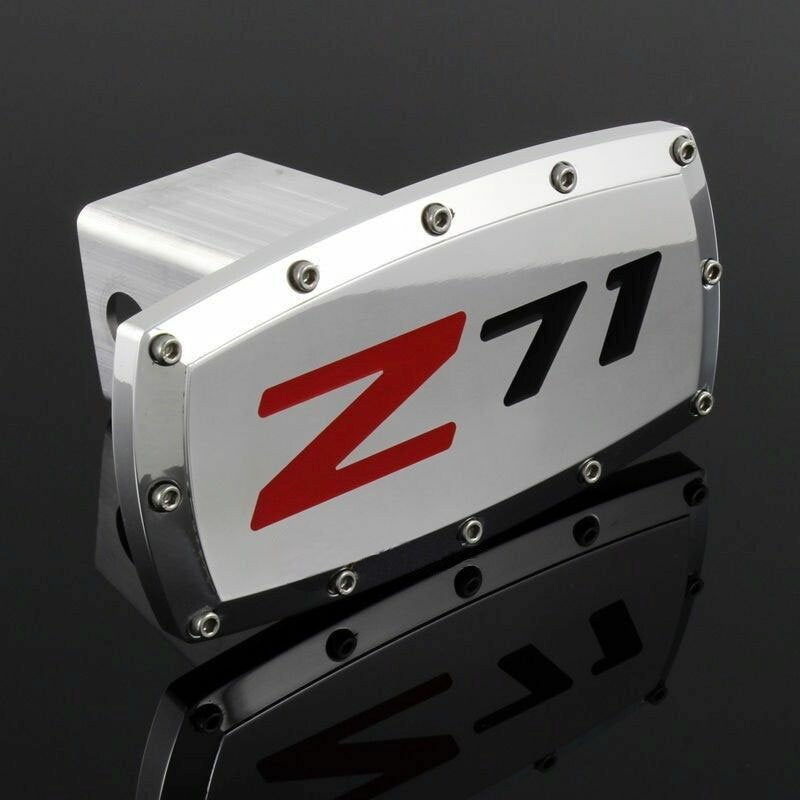 Brand New Z71 Silver Tow Hitch Cover Plug Cap 2" Trailer Receiver Engraved Billet Allen Bolts Official Licensed Products