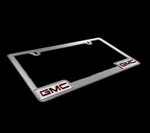 Load image into Gallery viewer, Brand New 2PCS GMC Sierra Denali Yukon Chrome Metal License Plate Frame Officially Licensed