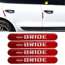Load image into Gallery viewer, Brand New 4PCS Bride Real Carbon Fiber Car Trunk Side Fenders Door Badge Scratch Guard Sticker