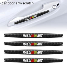 Load image into Gallery viewer, Brand New 4PCS Ralliart Real Carbon Fiber Anti Scratch Badge Car Door Handle Cover Trim