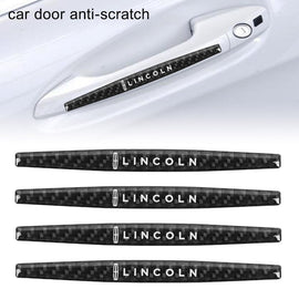Brand New 4PCS Lincoln Real Carbon Fiber Anti Scratch Badge Car Door Handle Cover Trim