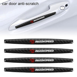 Brand New 4PCS Mazdaspeed Real Carbon Fiber Anti Scratch Badge Car Door Handle Cover Trim