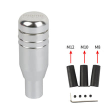 Load image into Gallery viewer, Brand New 1PCS Momo Silver Aluminum Universal Automatic Car Gear Shift Knob Lever Shifter M8 M10 M12