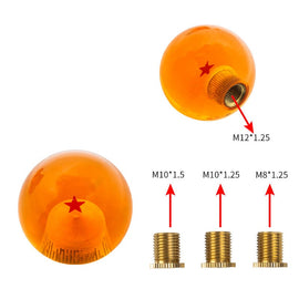 Brand New 1 Star Orange Dragon ball Z Custom 54mm Shift Knob M8x1.25 M10x1.5 M10x1.25 M12x1.25