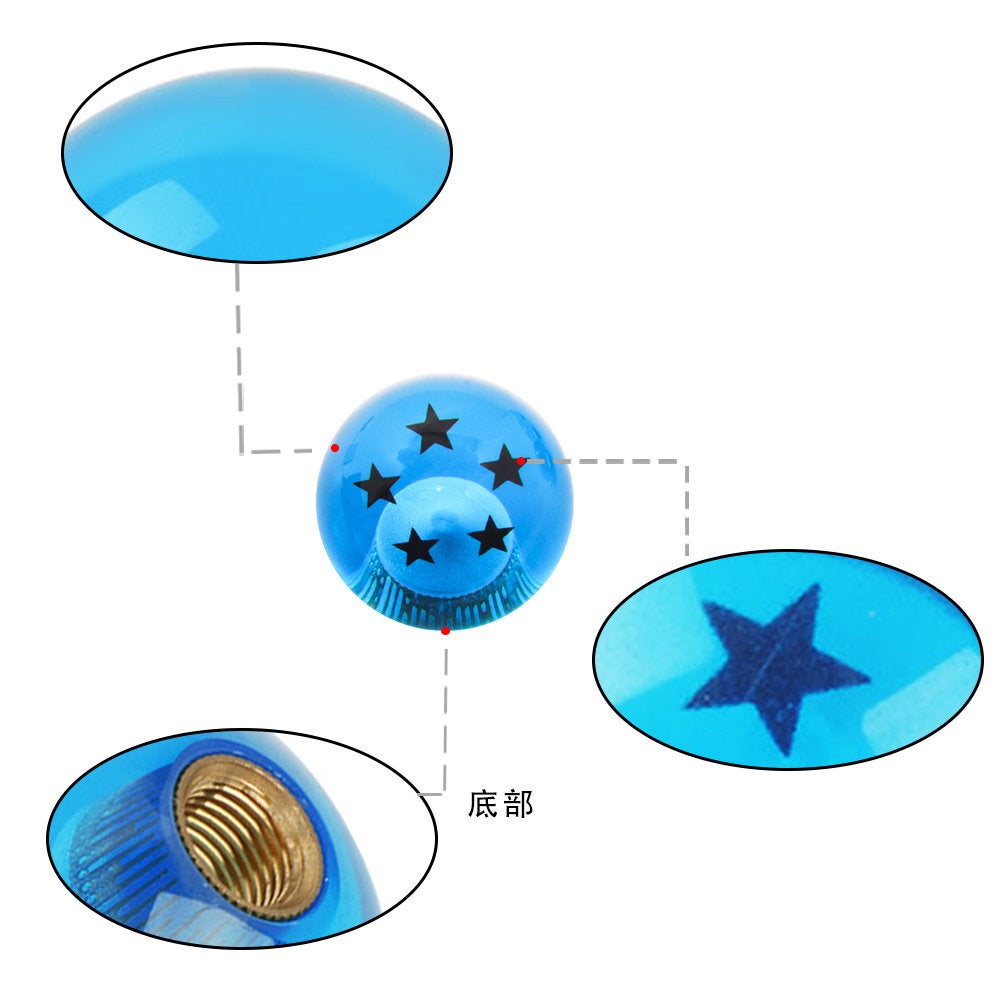 Brand New 5 Star Blue Dragon ball Z Custom 54mm Shift Knob M8x1.25 M10x1.5 M10x1.25 M12x1.25