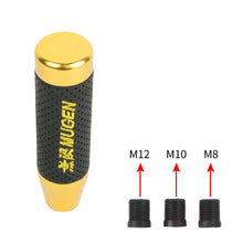 Load image into Gallery viewer, Brand New 13CM Gold Universal Mugen Aluminum+Leather Gear Shift Knob Shifter Lever Head