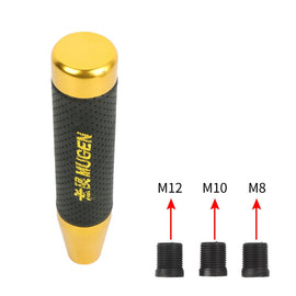 Brand New 18CM Gold Universal Mugen Aluminum+Leather Gear Shift Knob Shifter Lever Head