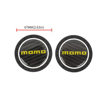 Load image into Gallery viewer, Brand New 2PCS MOMO Real Carbon Fiber Car Cup Holder Pad Water Cup Slot Non-Slip Mat Universal