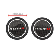 Load image into Gallery viewer, Brand New 2PCS Nismo Real Carbon Fiber Car Cup Holder Pad Water Cup Slot Non-Slip Mat Universal