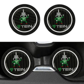 Brand New 2PCS Tein Real Carbon Fiber Car Cup Holder Pad Water Cup Slot Non-Slip Mat Universal