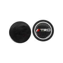 Load image into Gallery viewer, Brand New 2PCS TRD Real Carbon Fiber Car Cup Holder Pad Water Cup Slot Non-Slip Mat Universal