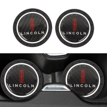 Load image into Gallery viewer, Brand New 2PCS Lincoln Real Carbon Fiber Car Cup Holder Pad Water Cup Slot Non-Slip Mat Universal