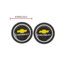 Load image into Gallery viewer, Brand New 2PCS Chevrolet Real Carbon Fiber Car Cup Holder Pad Water Cup Slot Non-Slip Mat Universal