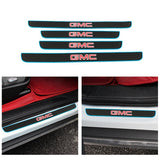 Brand New 4PCS Universal GMC Blue Rubber Car Door Scuff Sill Cover Panel Step Protector