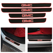 Load image into Gallery viewer, Brand New 4PCS Universal GMC Red Rubber Car Door Scuff Sill Cover Panel Step Protector