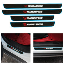 Load image into Gallery viewer, Brand New 4PCS Universal Mazdaspeed Blue Rubber Car Door Scuff Sill Cover Panel Step Protector