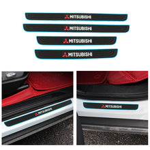 Load image into Gallery viewer, Brand New 4PCS Universal Mitsubishi Blue Rubber Car Door Scuff Sill Cover Panel Step Protector