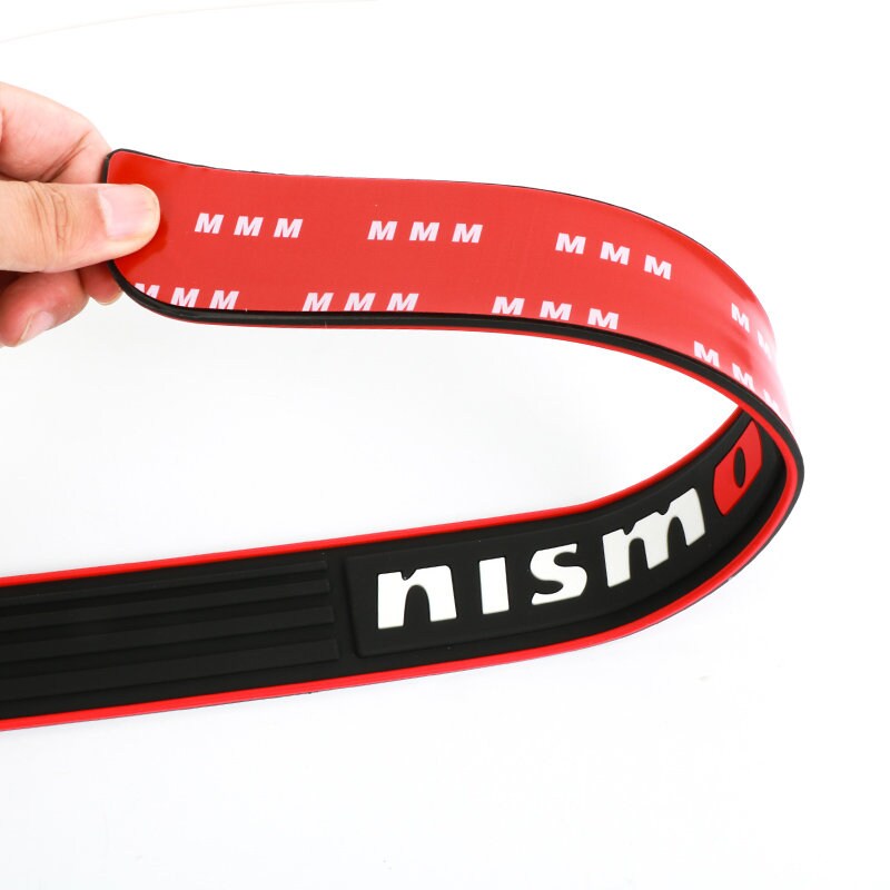 Brand New 4PCS Universal Nismo Red Rubber Car Door Scuff Sill Cover Panel Step Protector