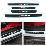 Brand New 4PCS Universal Volvo Blue Rubber Car Door Scuff Sill Cover Panel Step Protector