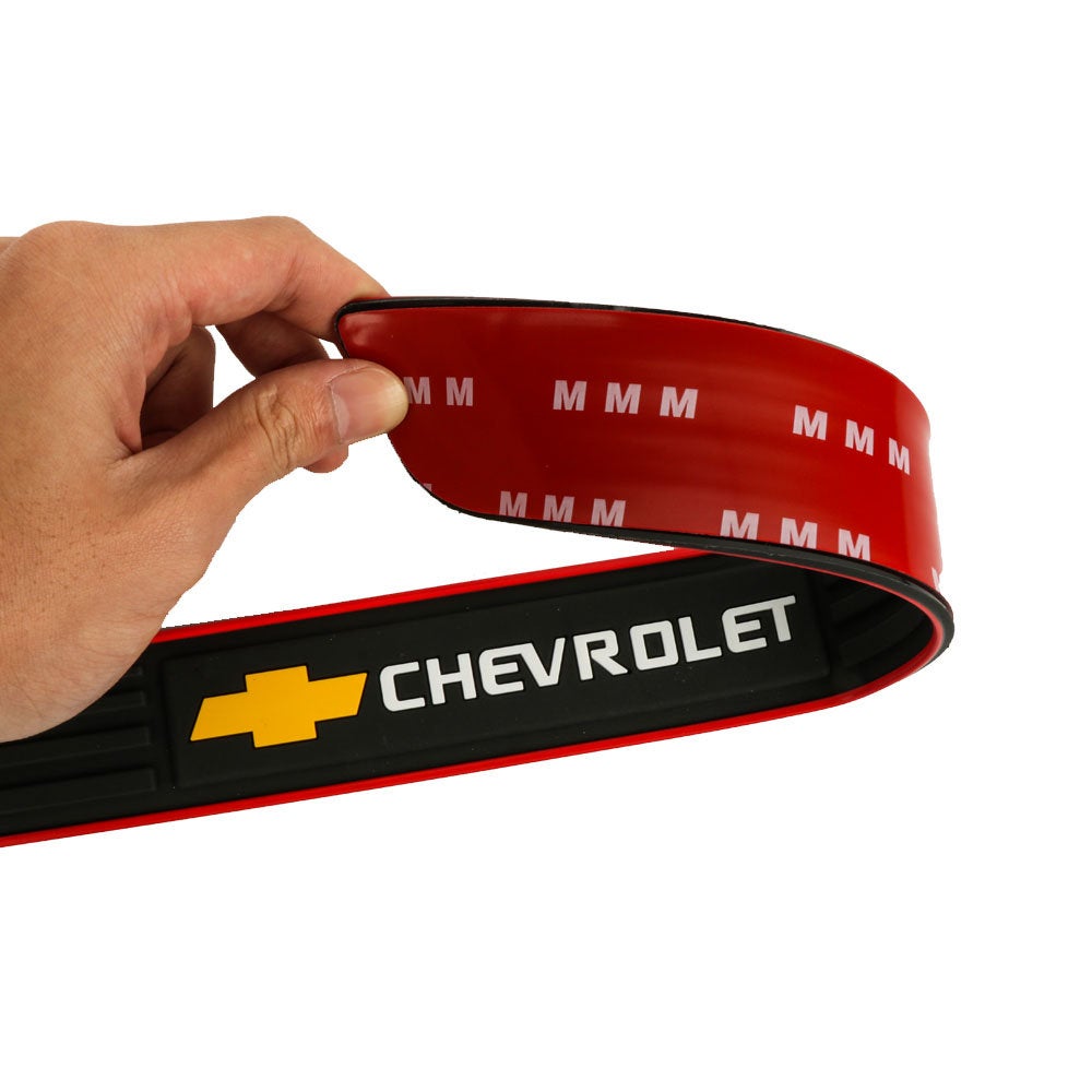 Brand New 4PCS Universal Chevrolet Red Rubber Car Door Scuff Sill Cover Panel Step Protector