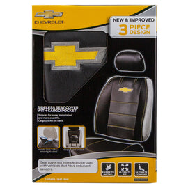 BRAND New 2PCS Universal Chevrolet Elite Synthetic Leather Car Truck Suv 2 Front Sideless Seat Covers Set + Headrest Cover Also