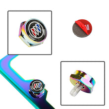 Load image into Gallery viewer, Brand New 4PCS Buick Racing Car License Plate Carbon Screw Bolt Cap Cover Screw Bolt