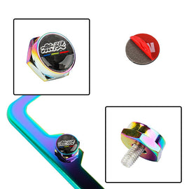 Brand New 4PCS Mugen Racing Car License Plate Carbon Screw Bolt Cap Cover Screw Bolt