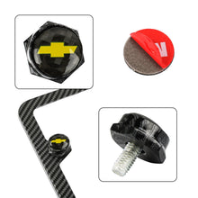 Load image into Gallery viewer, Brand New 4PCS Chevrolet Racing Car License Plate Carbon Fiber Screw Bolt Cap Cover Screw Bolt