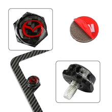 Load image into Gallery viewer, Brand New 4PCS Mazda Racing Car License Plate Carbon Fiber Screw Bolt Cap Cover Screw Bolt