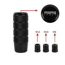 Load image into Gallery viewer, Brand New Universal MOMO Black Aluminum Manual Gear Stick Shift Knob Shifter Lever Head