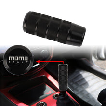 Load image into Gallery viewer, Brand New Universal MOMO Black Aluminum Manual Gear Stick Shift Knob Shifter Lever Head