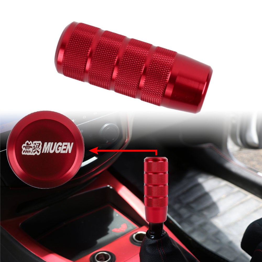 Brand New Universal Mugen Red Aluminum Manual Gear Stick Shift Knob Shifter Lever Head