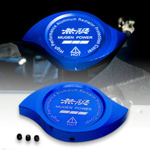 Load image into Gallery viewer, Brand New Mugen Power Blue Billet Aluminum Radiator Protector Pressure Cap Cover Performance