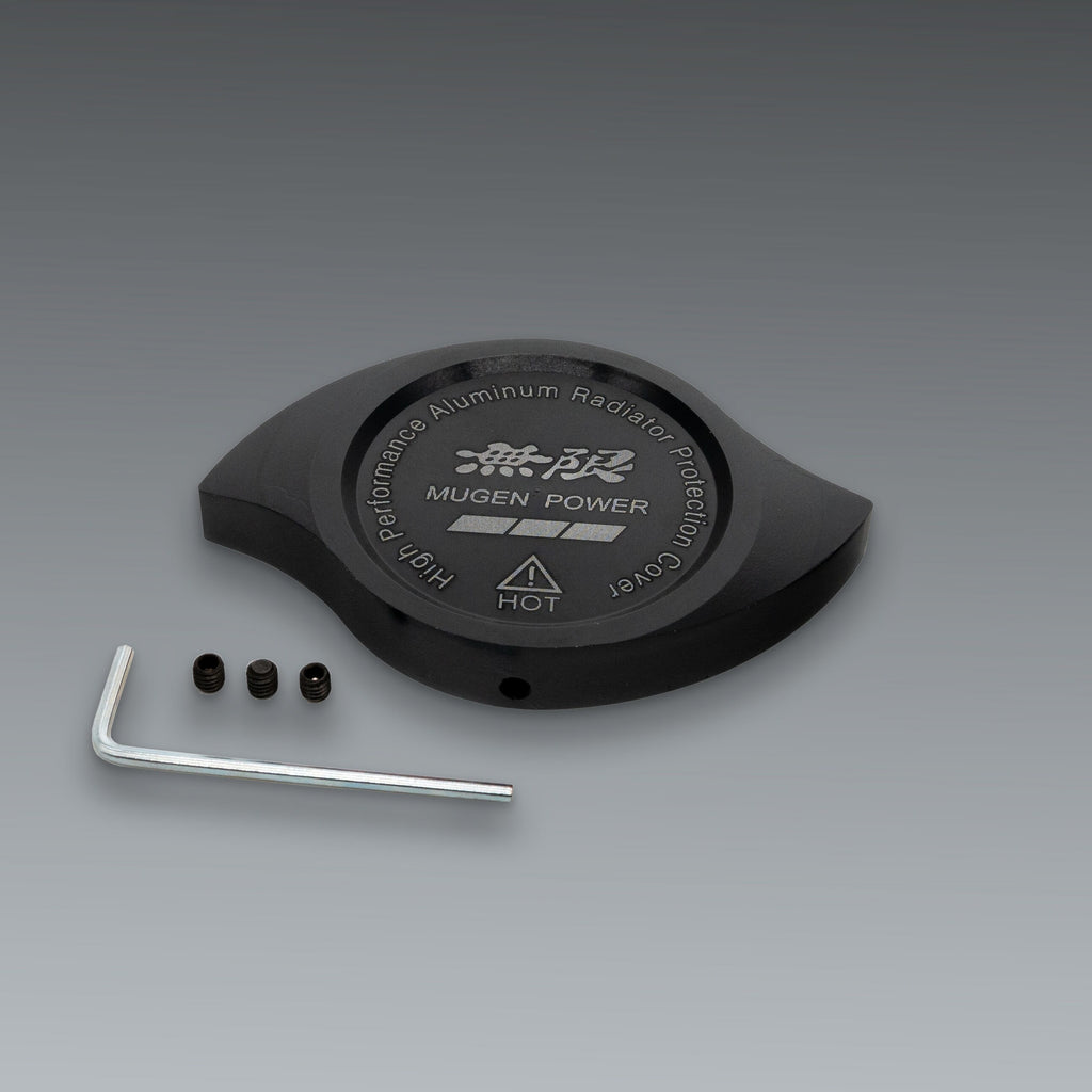 Brand New Mugen Power Black Billet Aluminum Radiator Protector Pressure Cap Cover Performance