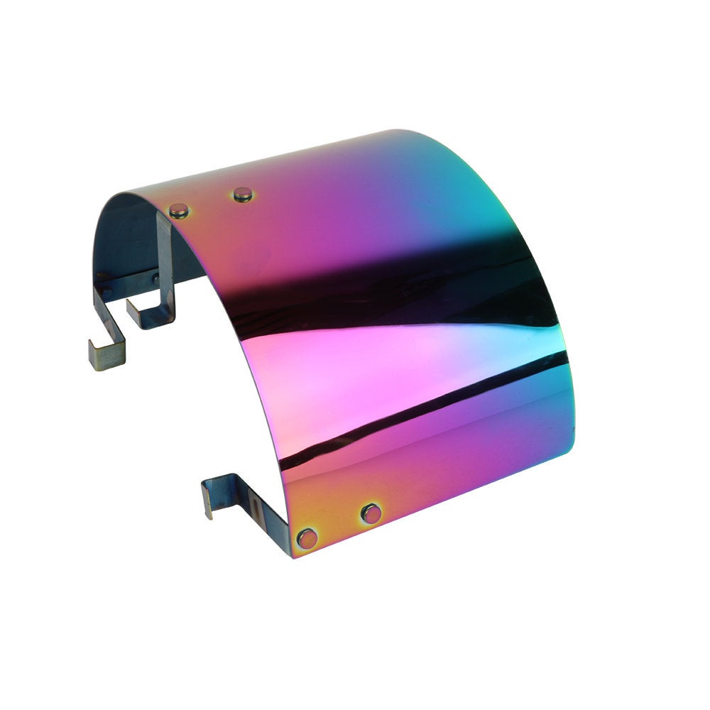Brand New Universal Air Intake Neo-Chrome Filter Heat Shield Cover Stainless Steel Fits For 2.5" - 3.5"
