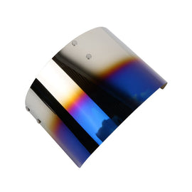 Brand New Universal Air Intake Titanium Burn Blue Filter Heat Shield Cover Stainless Steel Fits For 2.5