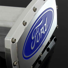 Load image into Gallery viewer, Brand New Ford Silver Tow Hitch Cover Plug Cap 2&quot; Trailer Receiver Engraved Billet Allen Bolts Official Licensed Products
