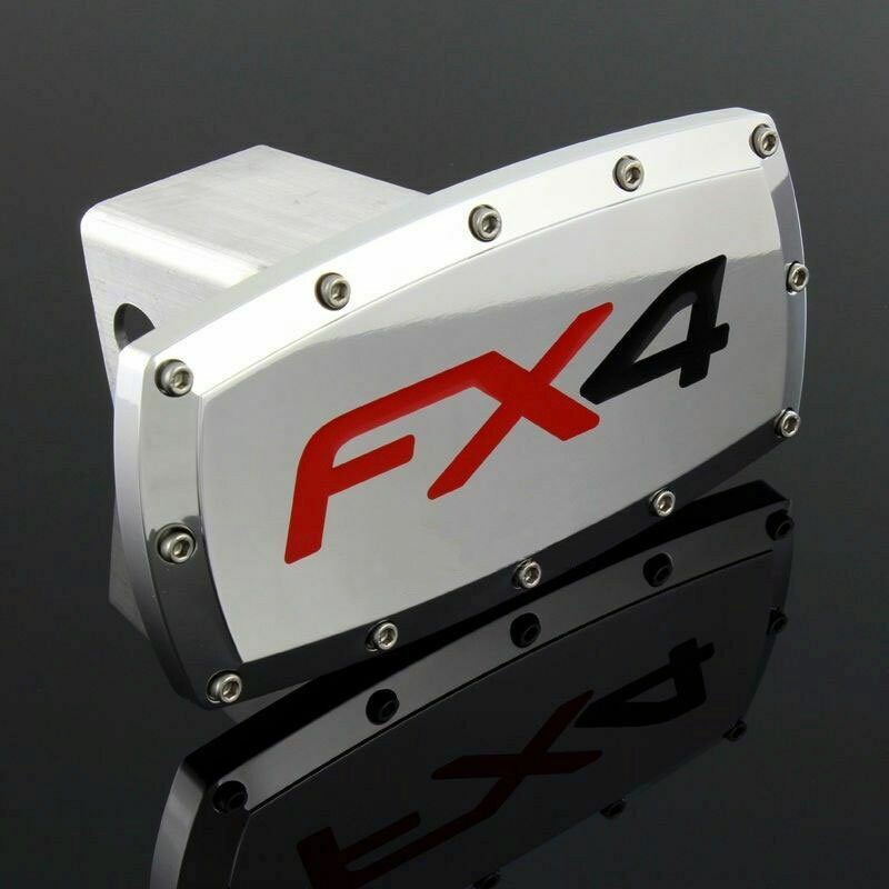 Brand New FX4 Silver Tow Hitch Cover Plug Cap 2" Trailer Receiver Engraved Billet Allen Bolts Official Licensed Products