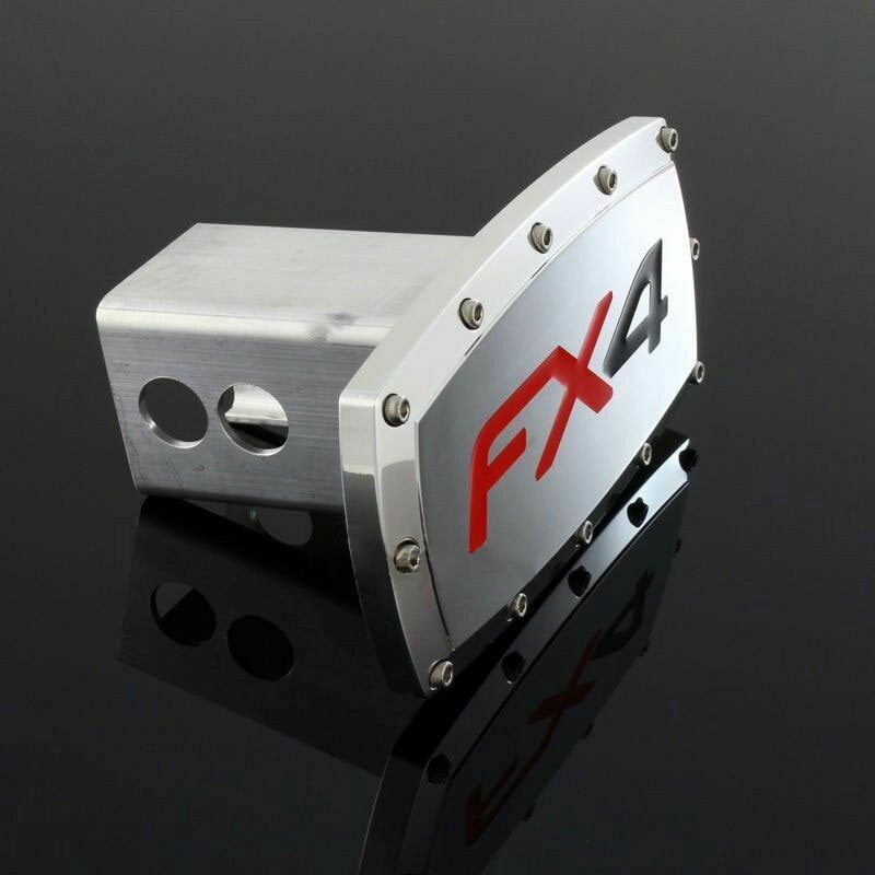 Brand New FX4 Silver Tow Hitch Cover Plug Cap 2" Trailer Receiver Engraved Billet Allen Bolts Official Licensed Products