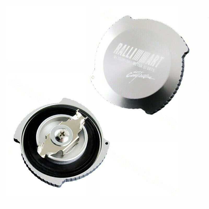 Brand New Ralliart Silver Aluminum Racing Engine Oil Filler Cap For MITSUBISHI