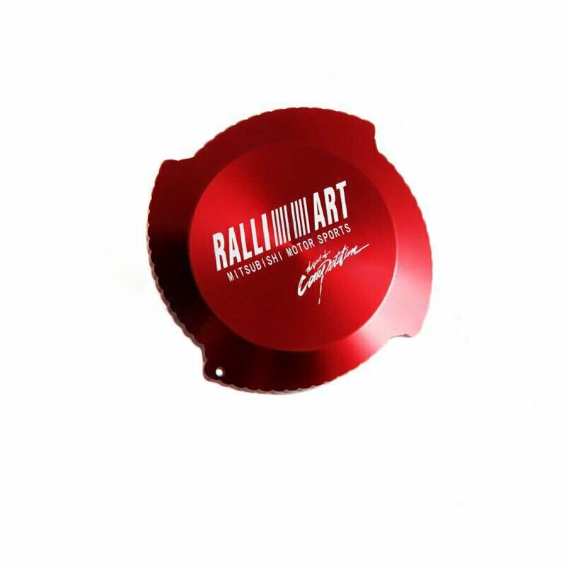Brand New Ralliart Red Aluminum Racing Engine Oil Filler Cap For MITSUBISHI