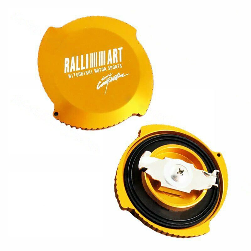 Brand New Ralliart Gold Aluminum Racing Engine Oil Filler Cap For MITSUBISHI