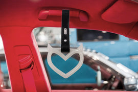 Brand New Devil Demon Heart White Glow in the Dark JDM TSURIKAWA Ring Subway Train Bus Handle Strap Charm Drift