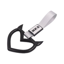 Load image into Gallery viewer, Brand New Jdm HKS Devil Demon Heart Black JDM TSURIKAWA Ring Subway Train Bus Handle Strap Charm Drift