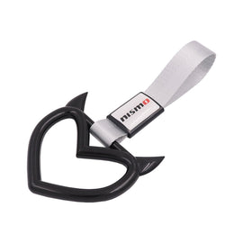 Brand New JDM Nismo Devil Demon Heart Black JDM TSURIKAWA Ring Subway Train Bus Handle Strap Charm Drift