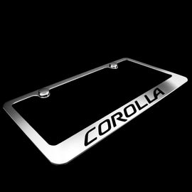 Brand New 2PCS Toyota Corolla Chrome Plated Brass License Plate Frame Officially Licensed